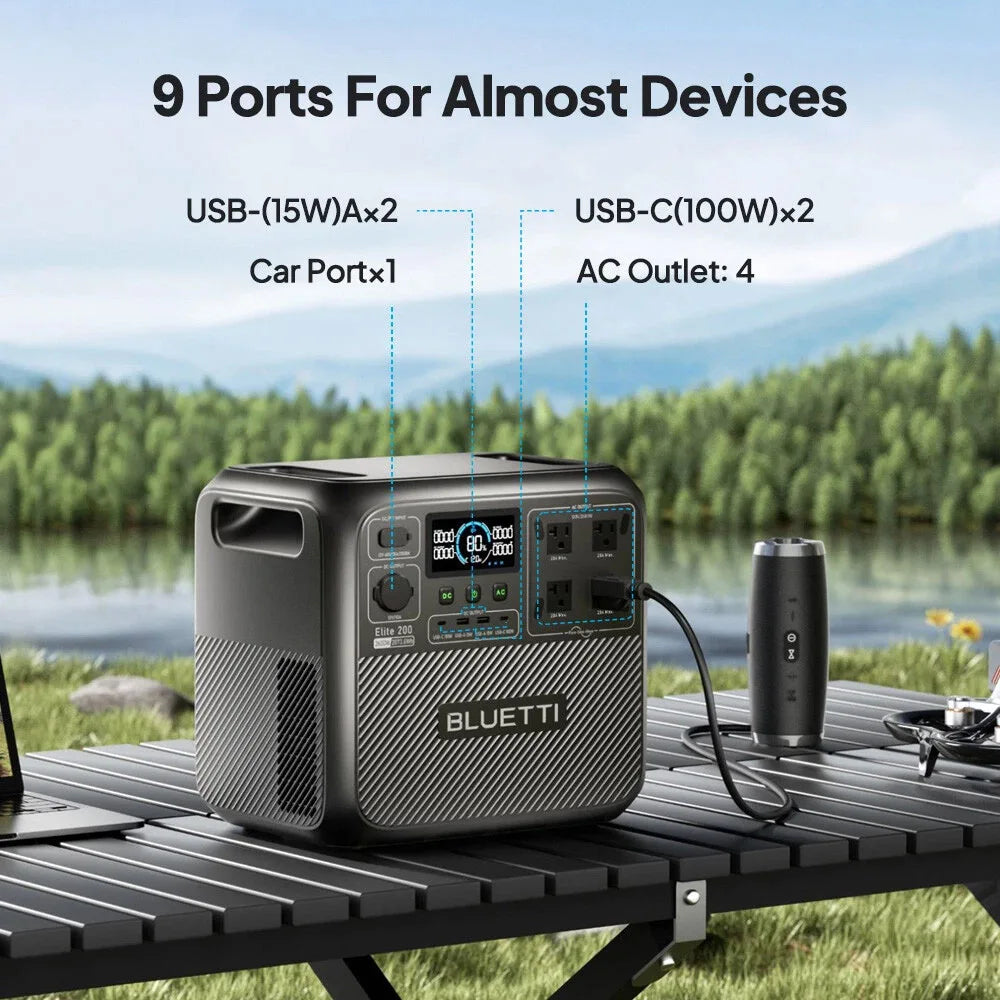 Bluetti Elite 200 V2 Portable Power Station 2600W Solar Generator