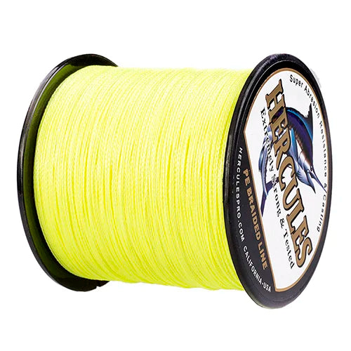 Hercules Braided Fishing Line 4 Strands Multifilament 500m Carp PE Fishing Line Cord Smooth 6-100LB SUPER POWER 4 Threads