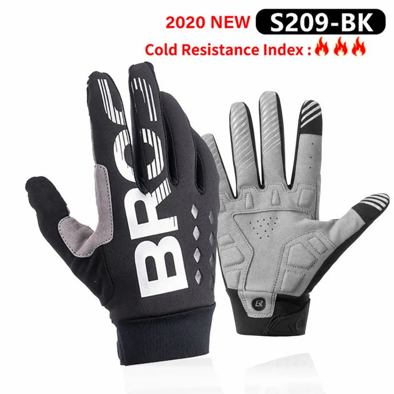 Rockbros Winter Windproof Full Finger Cycling Gloves For Skiing