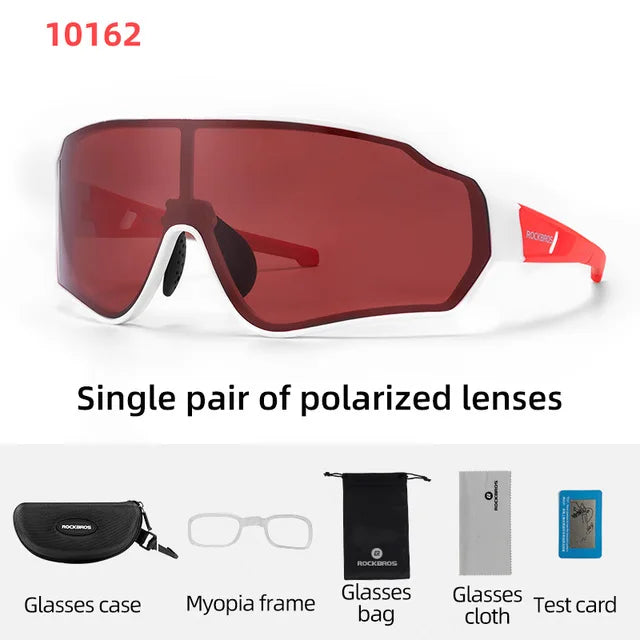 ROCKBROS Polarized Cycling Sunglasses UV400 Protective Eyewear For Sports