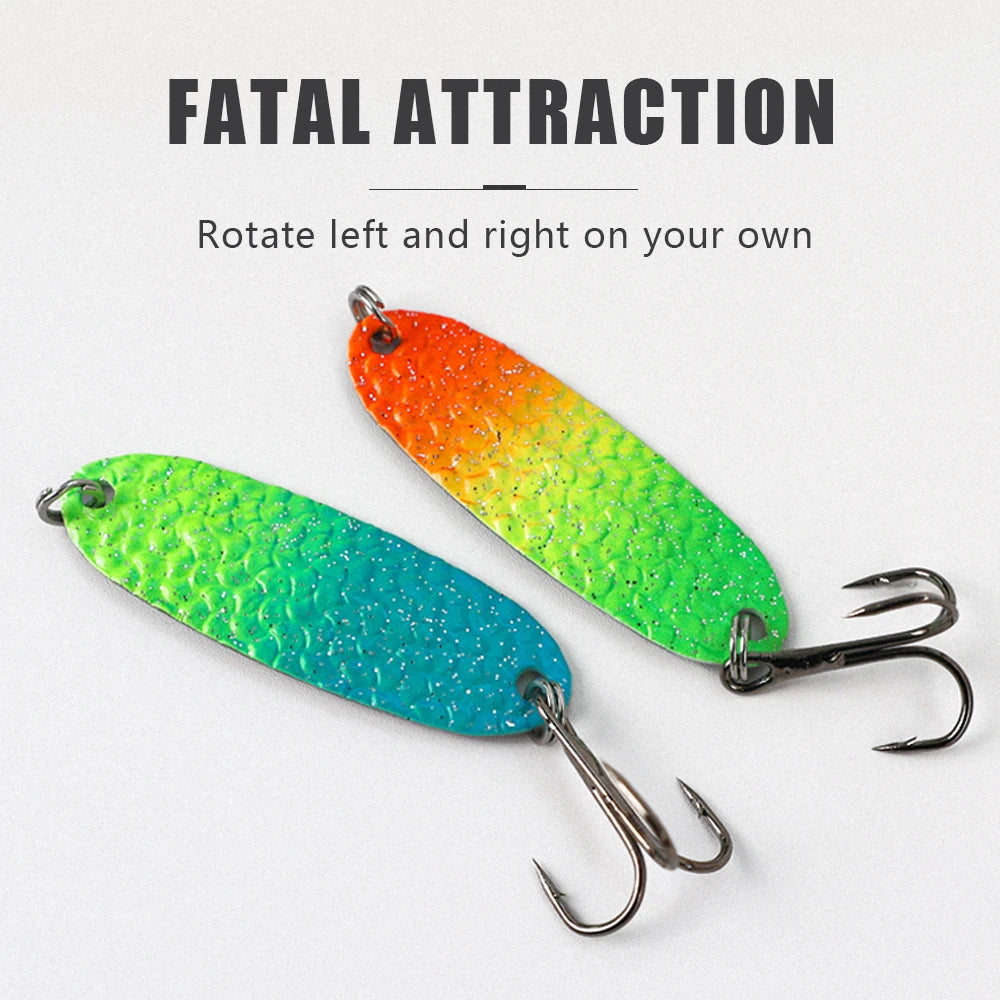 Classic Willow Blade Metal Spinner Bait Set For Trout Fishing