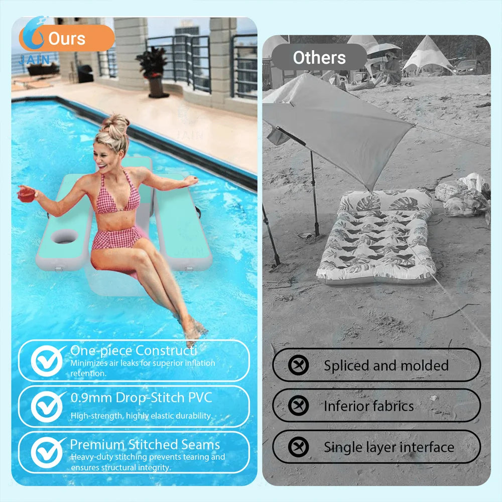 Pool Float Chair inflatable pool chair Hammock Chair Floating Pool Ocean Outdoor Lounging Inflatable Pool Portable Water Chair