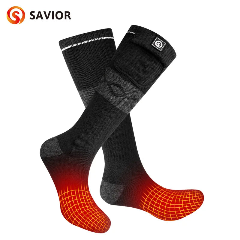 Electric Heated Socks Winter Thermal Socks Battery Heated 3 Levels Temperature Control For Men And Women