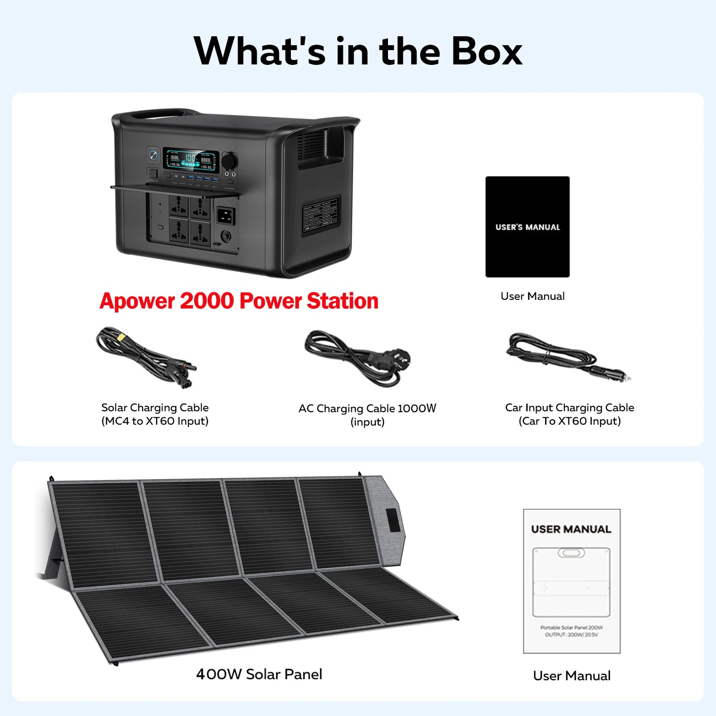 2400W Portable Power Station 2048Wh Lifepo4 Battery Outdoor Pure Sine Wave Energy Storage Home Emergency Power Supply Station 