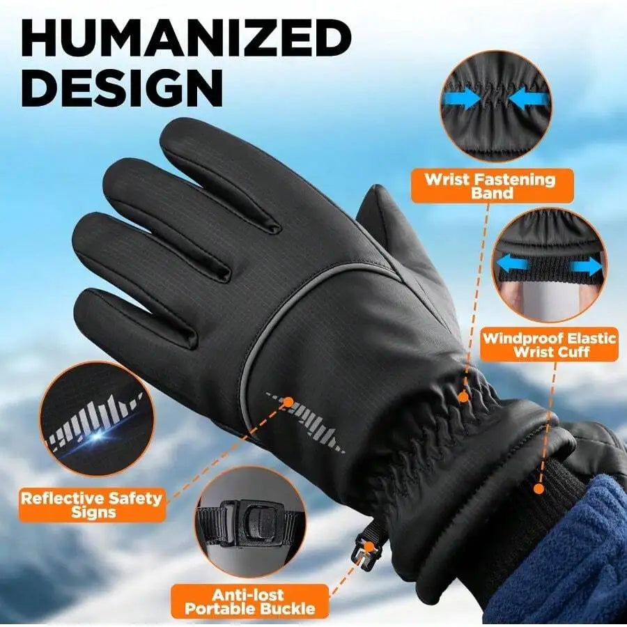 Winter Gloves Women Men Thermal Ski Gloves For Cold Weather With Warm Waterproof Touchscreen For Running Skiing Gift