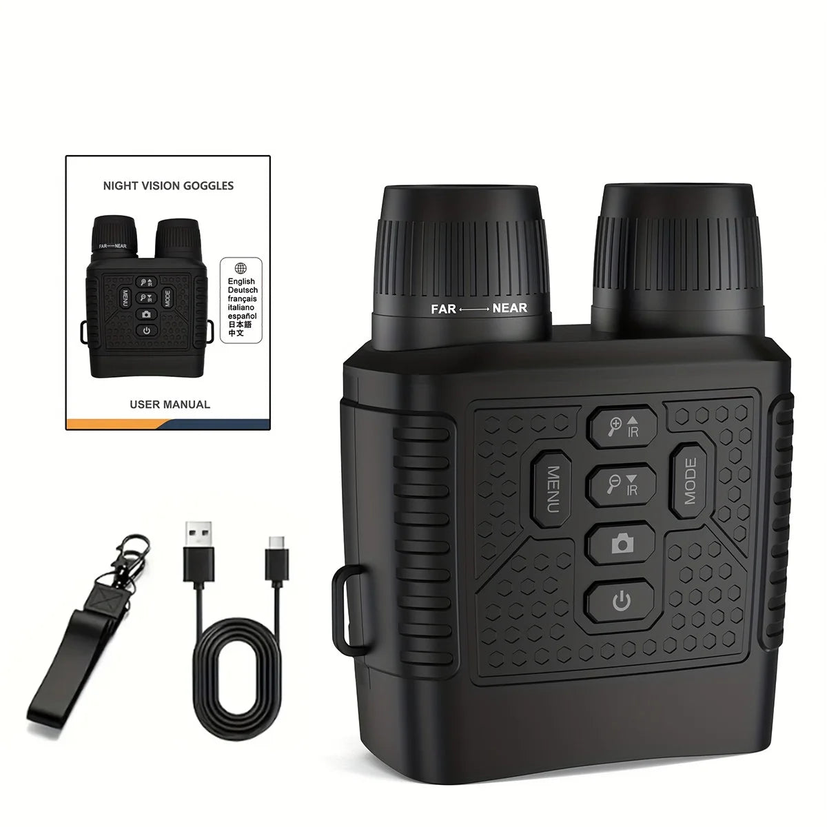 Digital Night Vision Binoculars With Infrared Photo Video Recording