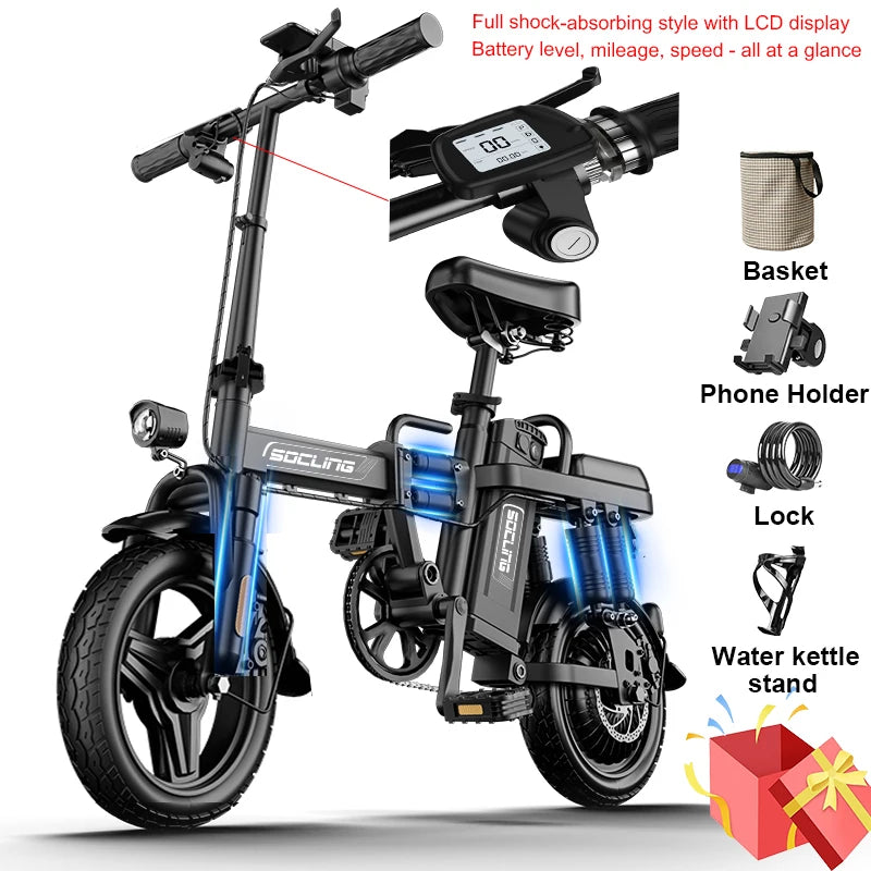 Electric Commuter Bike With 500W Motor And Front Suspension