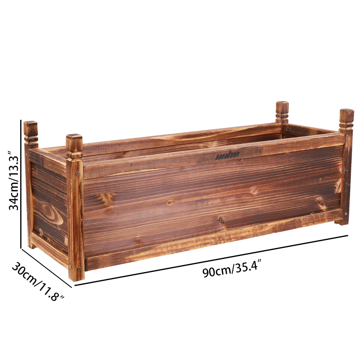 Outdoor Wooden Raised Garden Planter Box for Flowers and Vegetables