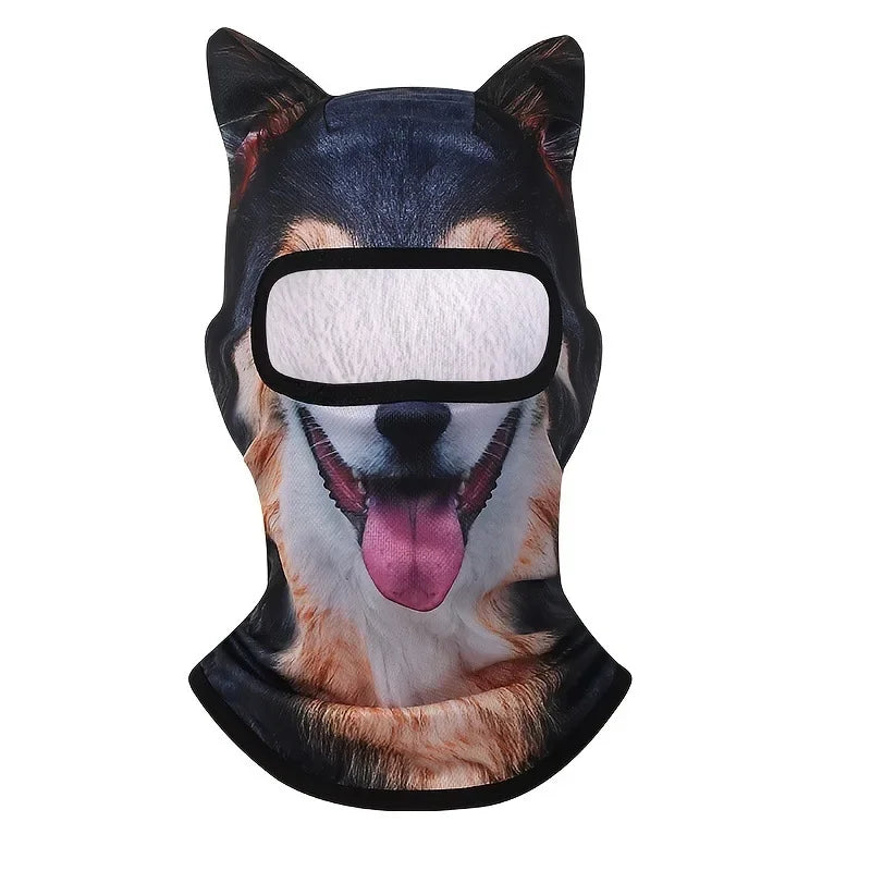 3D Cat Ski BalaclavaAnimal Face Covering Full Face Hood Masque Cute AnimalBalaclava Motorcycle Motocross Ski Snowboard Hat