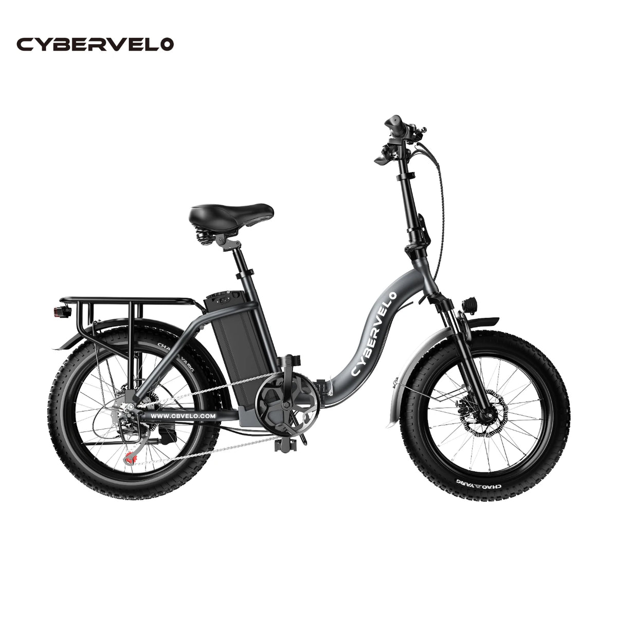 1000W Peak 20" Fat Tire Foldable Electric Bike, 48V 20Ah Removable Battery, All Terrain Adult Commuter Ebike Cybervelo Mars700