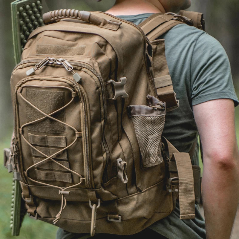 LQARMY Durable Nylon Outdoor Hiking Backpack For Travel And Camping