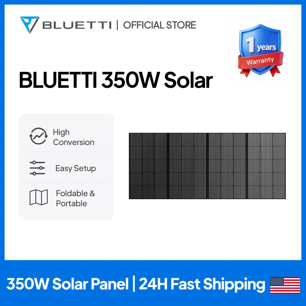BLUETTI 350W Solar Panel High Efficiency Solar Charger for Camping Outdoor Power Supply Portable Solar Panel