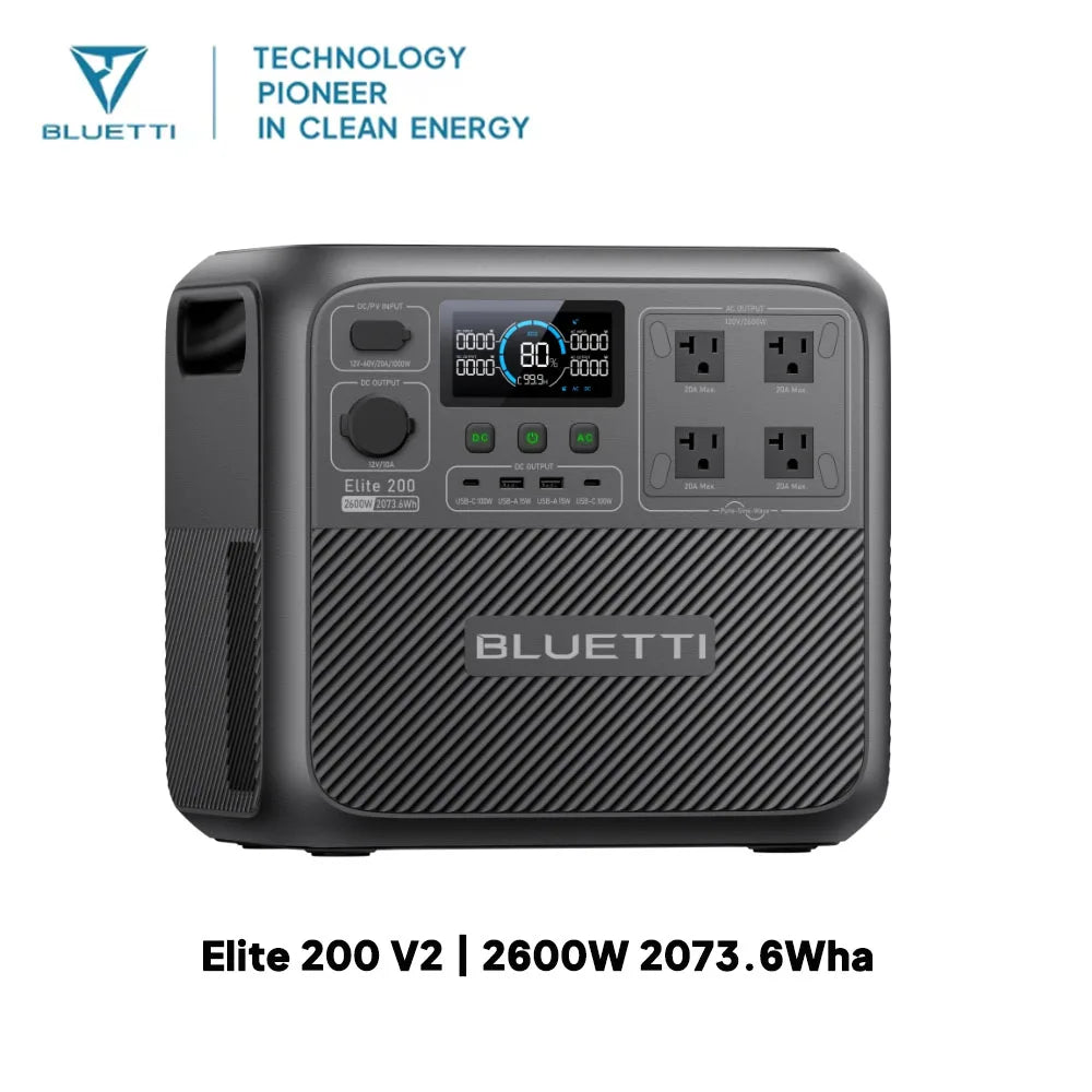 Bluetti Elite 200 V2 Portable Power Station 2600W Solar Generator