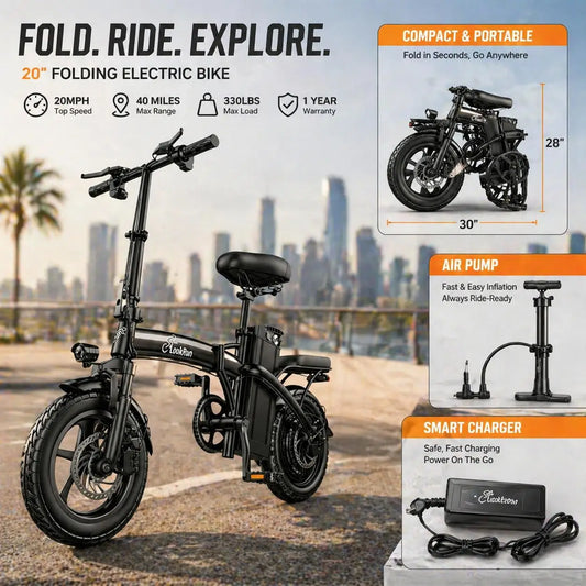 LOOKRUN F12 26-Inch Foldable Electric Mountain Bike forAdults, 600W Hybrid Commuter E-Bike with 48V 10AhBattery for Off-Road Use, E-Bike Lifestyle