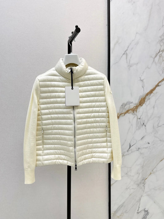 Women Cropped Puffer Jacket Stand Collar Lightweight Wool Blend Winter Coat