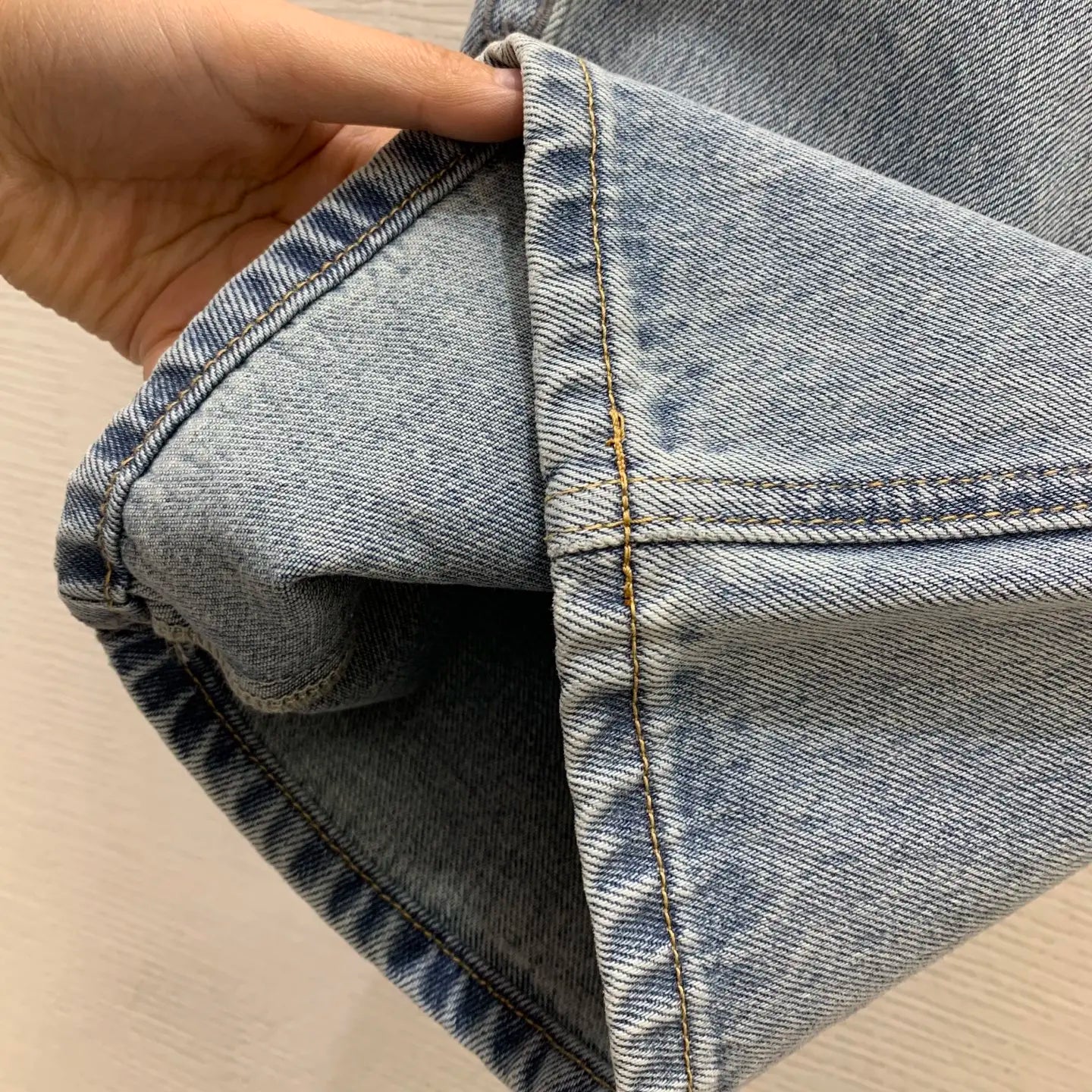 Women's new fashionable washed denim cotton fashion loose wide leg denim pants