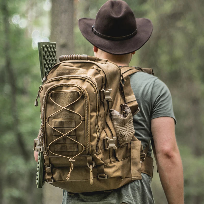 LQARMY Durable Nylon Outdoor Hiking Backpack For Travel And Camping