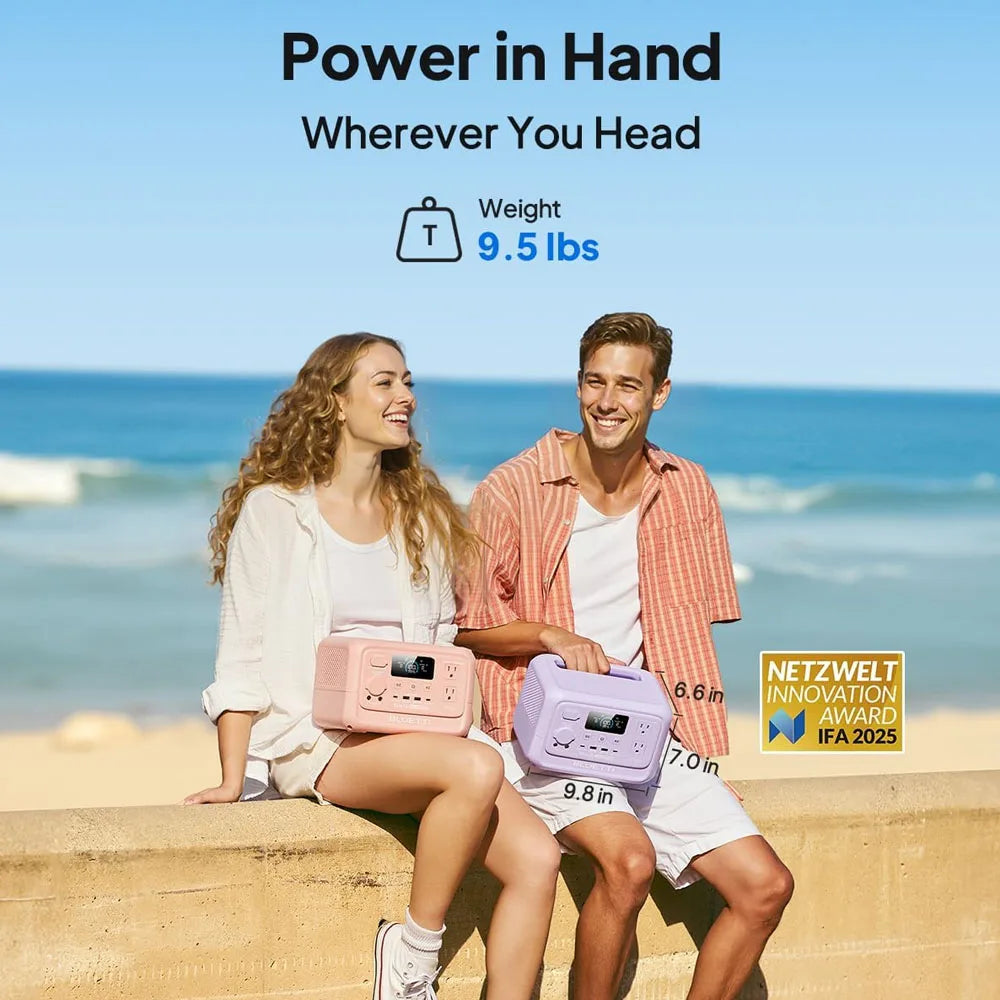 BLUETTI Elite 30 V2 | 288Wh 600W Portable Power Station Lightweight Fast Charging Solar Generator for Home Backup Outdoor