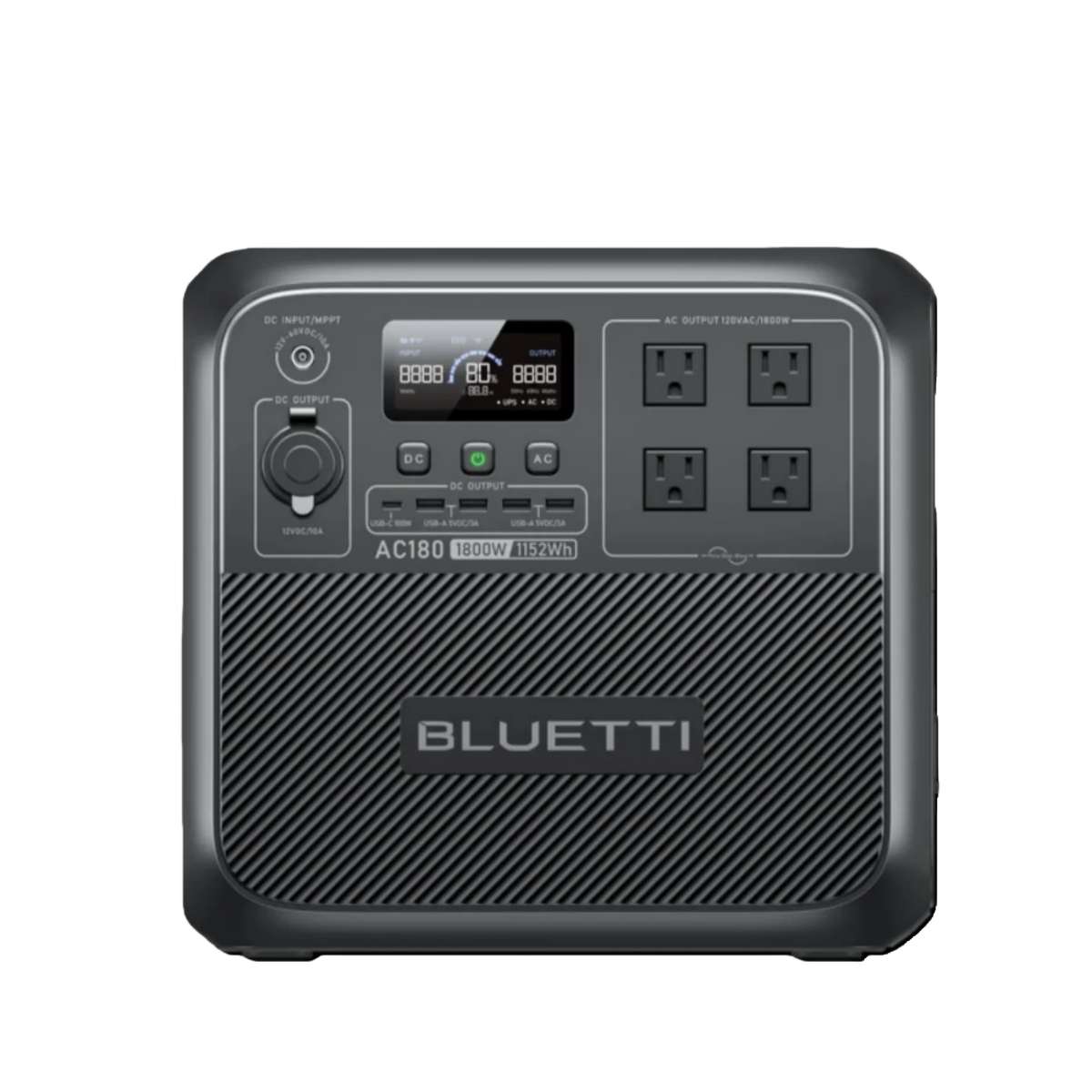 BLUETTI AC180 Portable Power Station LiFePO4 Battery Solar Charging