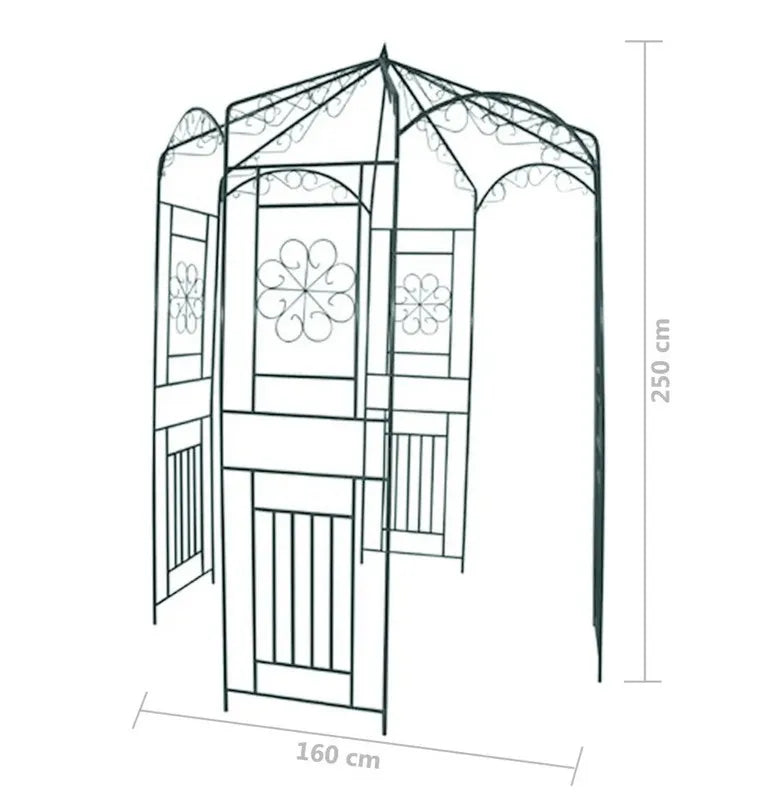 Garden Iron Garden Arch, 98.4 High x 63 inch Wide, Garden Arbor for Various Climbing Plant, Outdoor Garden Lawn Backyard