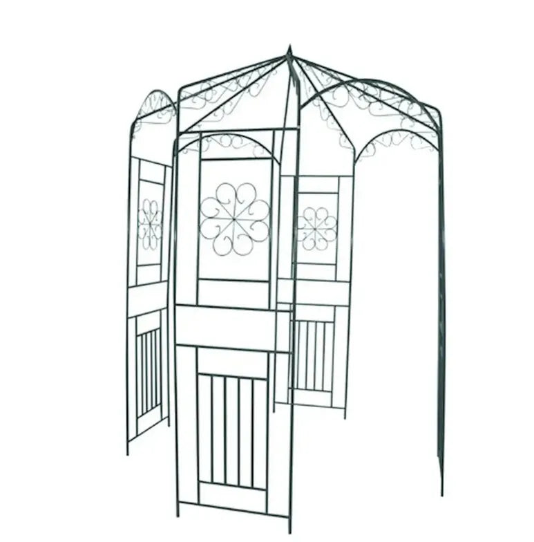 Garden Iron Garden Arch, 98.4 High x 63 inch Wide, Garden Arbor for Various Climbing Plant, Outdoor Garden Lawn Backyard