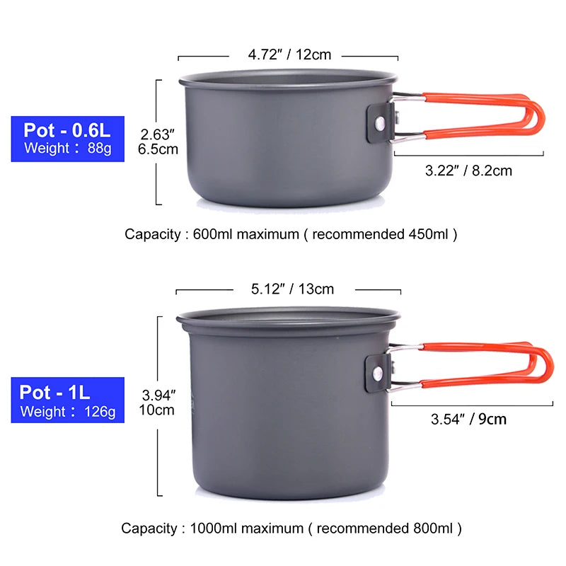 Widesea Camping Cookware Set Outdoor Tableware Kit