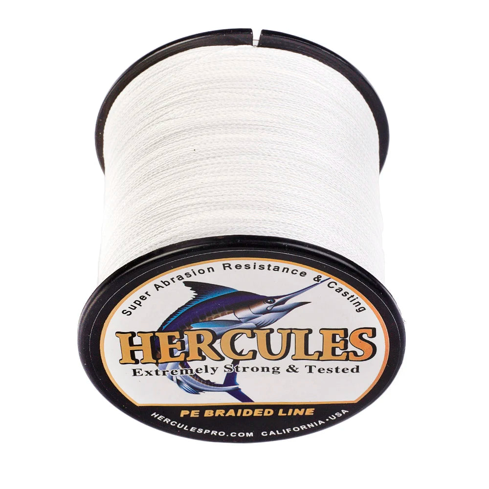 Hercules Braided Fishing Line 4 Strands Multifilament  500m Carp PE Fishing Line Cord Smooth 6-100LB SUPER POWER 4 Threads