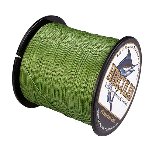 Hercules Braided Fishing Line 4 Strands Multifilament  500m Carp PE Fishing Line Cord Smooth 6-100LB SUPER POWER 4 Threads