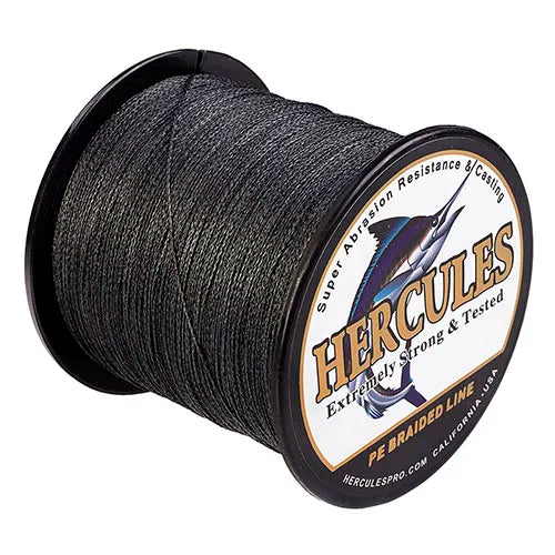 Hercules Braided Fishing Line 4 Strands Multifilament  500m Carp PE Fishing Line Cord Smooth 6-100LB SUPER POWER 4 Threads
