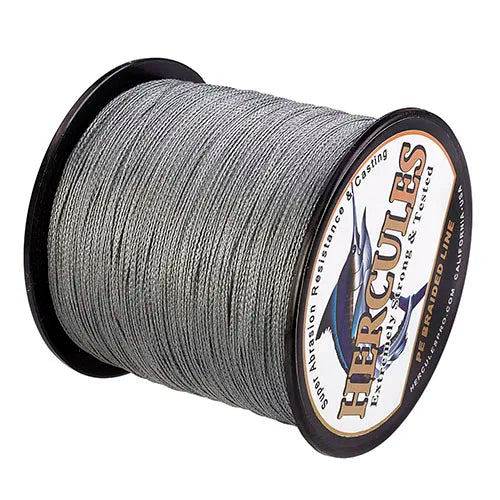 Hercules Braided Fishing Line 4 Strands Multifilament  500m Carp PE Fishing Line Cord Smooth 6-100LB SUPER POWER 4 Threads