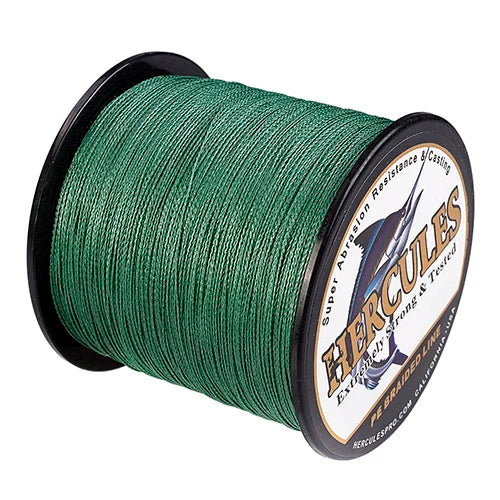 Hercules Braided Fishing Line 4 Strands Multifilament  500m Carp PE Fishing Line Cord Smooth 6-100LB SUPER POWER 4 Threads