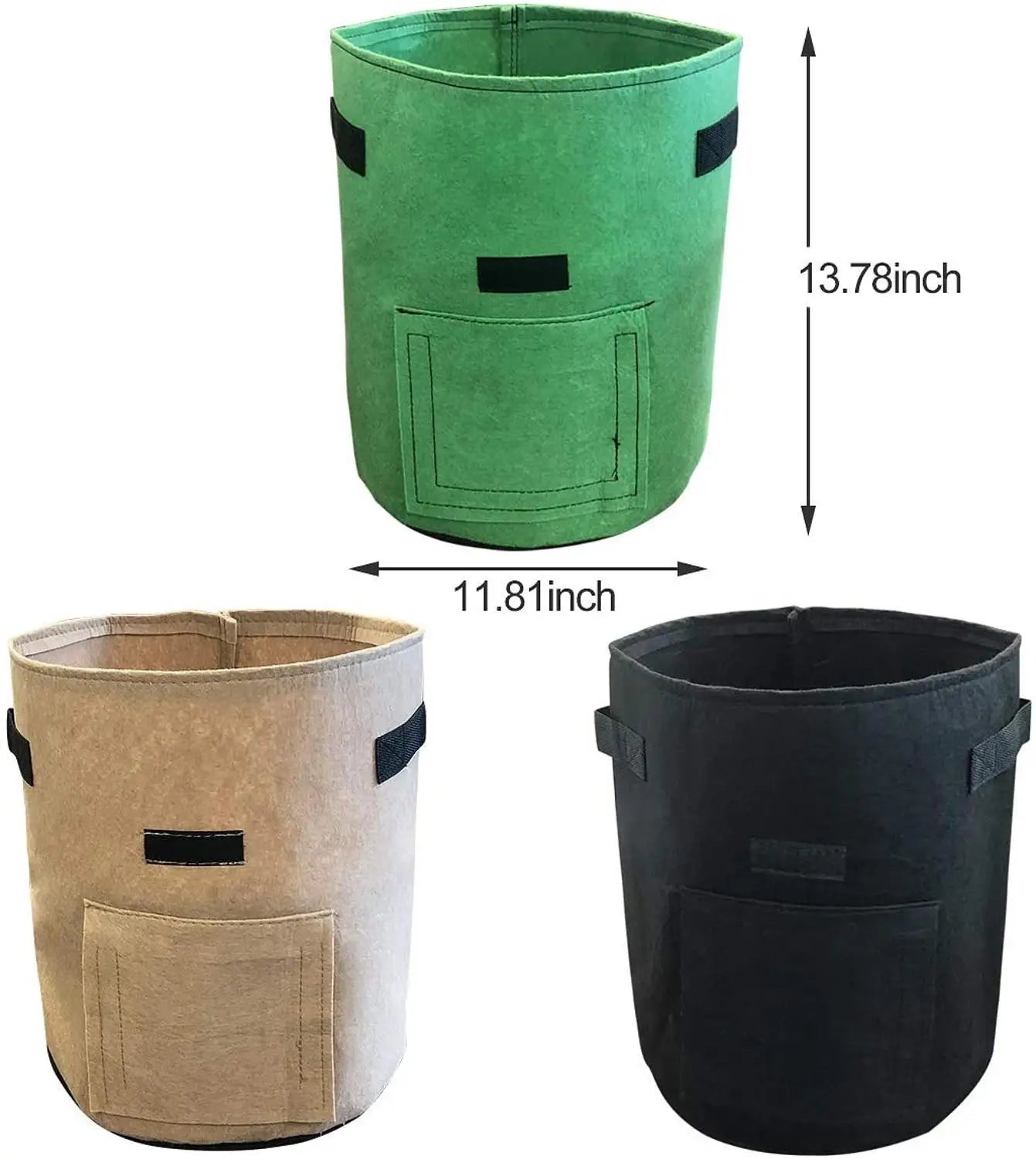 Jianyana Potato Grow Bags With Handles 3 Pack Nonwoven