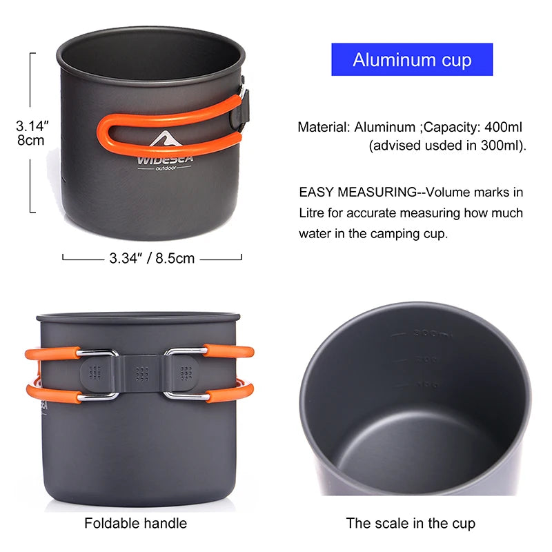Widesea Camping Cookware Set Outdoor Tableware Kit