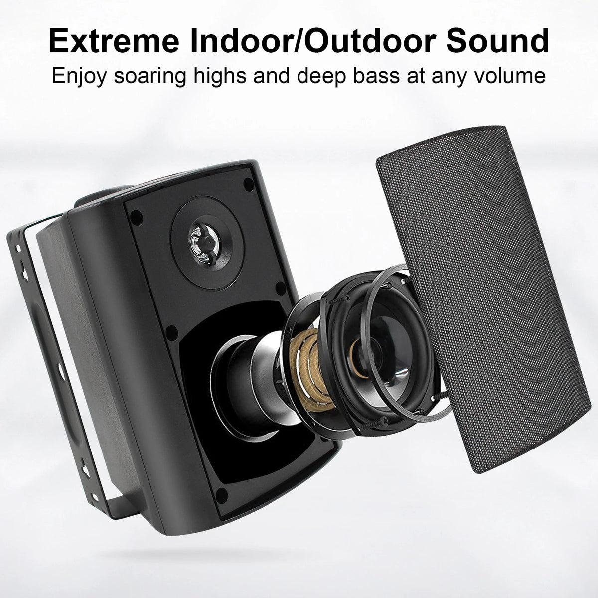 Herdio Outdoor Passive Speakers With Powerful Bass And Stereo Sound