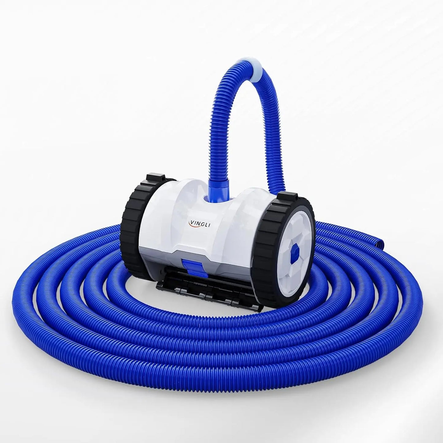 Pool Vacuum Cleaner, Suction Side Wall-Climbing Sweeper for Ground&Inground Pools,  39.6ft Tangle-Free Hose