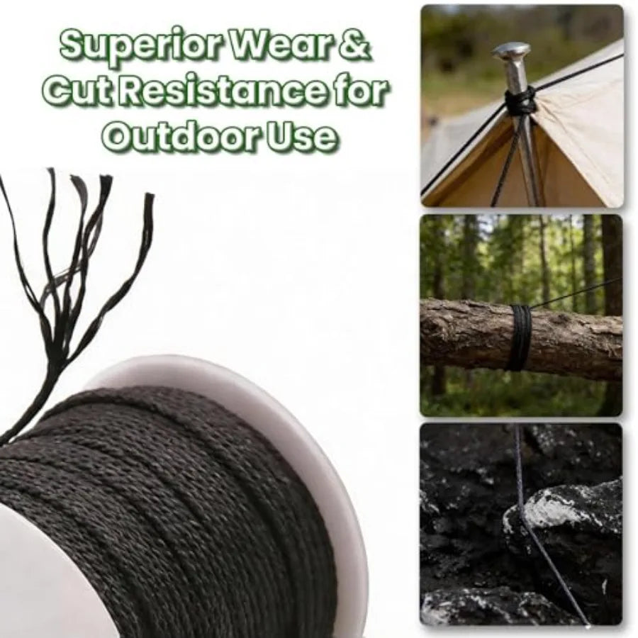 Kevlar Cord High Tensile Strength Kevlar Thread, 50 1500lb Flame-Resistant String for Fishing, Kite Line, Wind Chimes, Camping