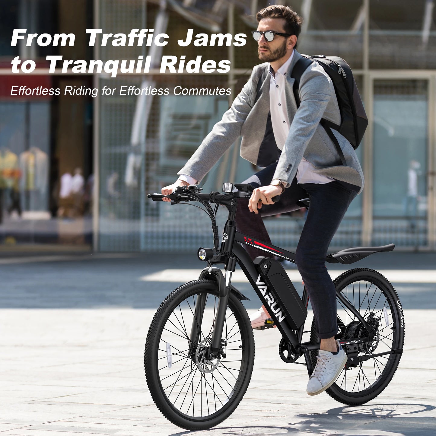 Varun M26-2 Air Adult Electric Bike, 500W Electric Bicycle, 36V 7.8Ah, 26" MTB E-bike, 32km/h Mountain Ebike, 1-Year Warranty