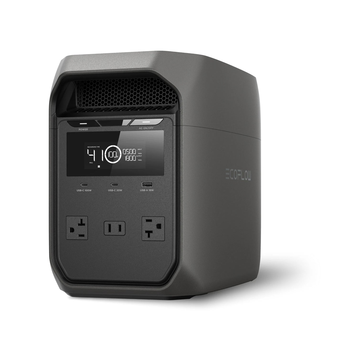 ECOFLOW Solar Generator DELTA 3 Classical Dark 1000, 1024Wh LiFePO4 Battery Portable Power Station, 1800W AC/100W USB-
