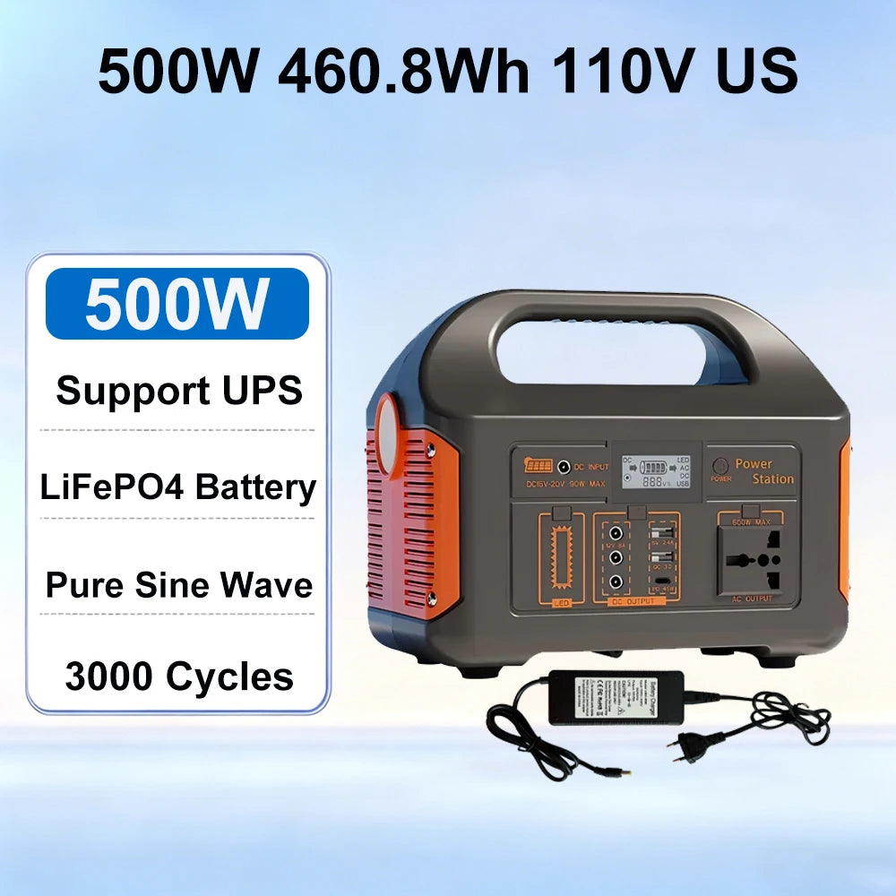 GaiaRay Portable Power Station With LiFePO4 Battery For Camping and Travel