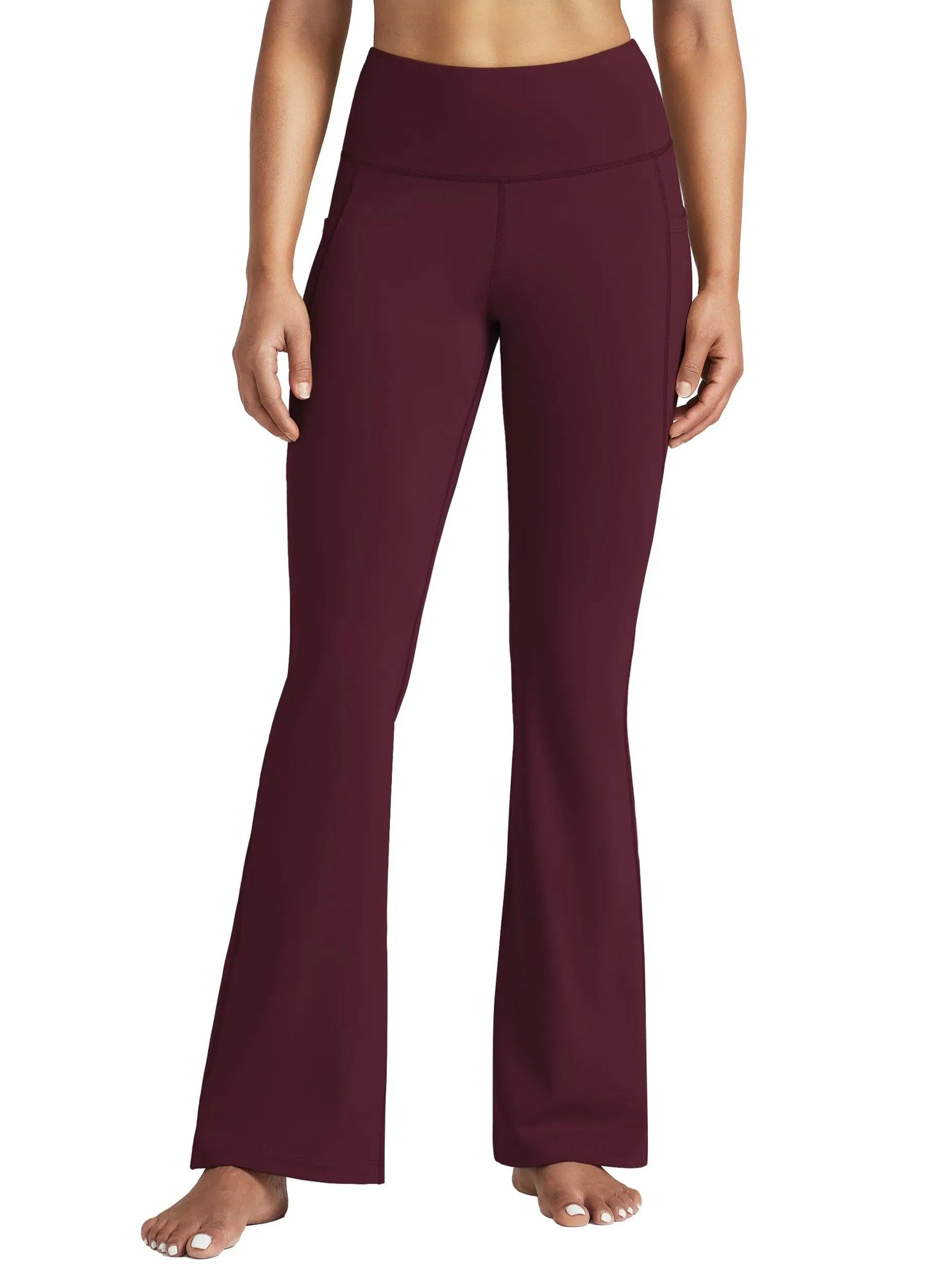 Multi Length Bootcut Flare Yoga Pants High Waist Tummy Control 4 Way Stretch Butt Lifting Daily Workout Side Pockets All Season Women