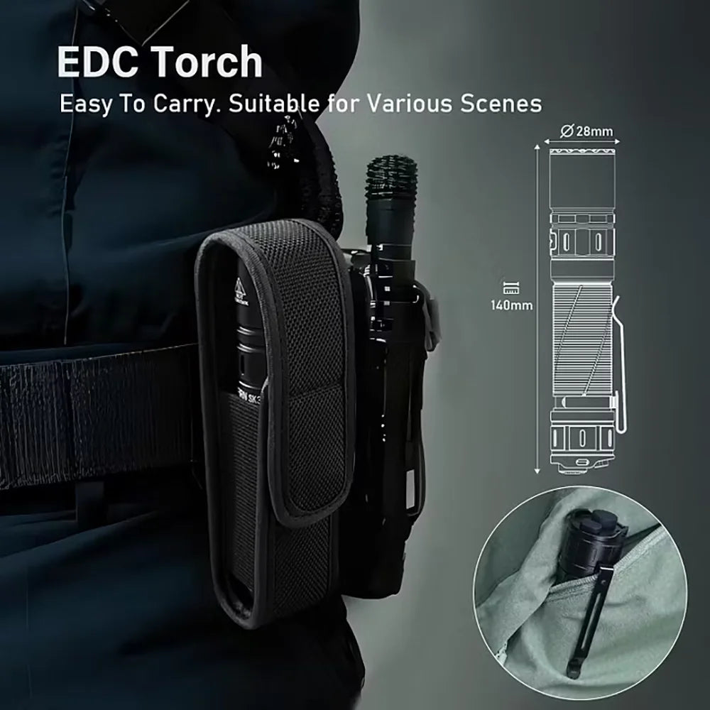 SOFIRN SK30 2800LM Tactical Flashlight SFT70 LED Light 6500K 21700 USB C Rechargeable Torch Double Switch