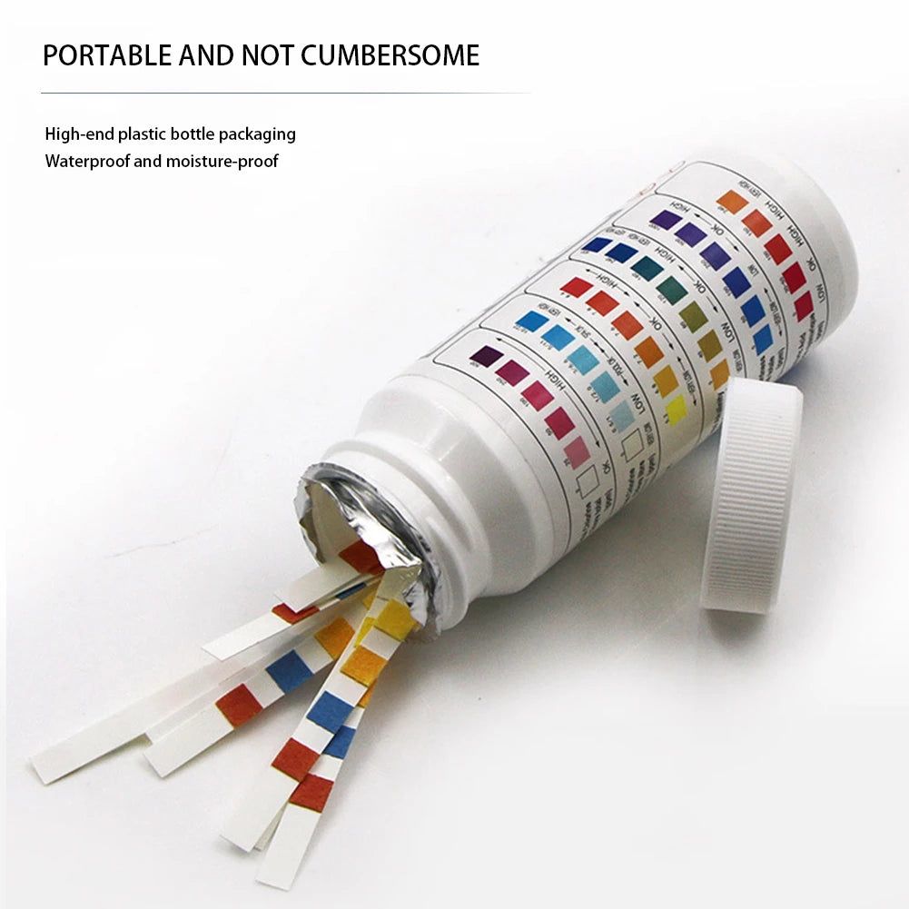 50/100PCS 3/5/6/7 in 1 Water Quality Test Paper Swimming Pool PH Test Strips Multipurpose Aquarium Test Strips for Fish Tank