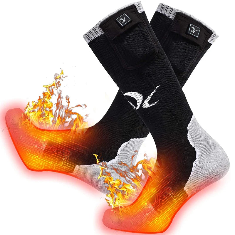 Electric Heated Socks Winter Thermal Socks Battery Heated 3 Levels Temperature Control For Men And Women