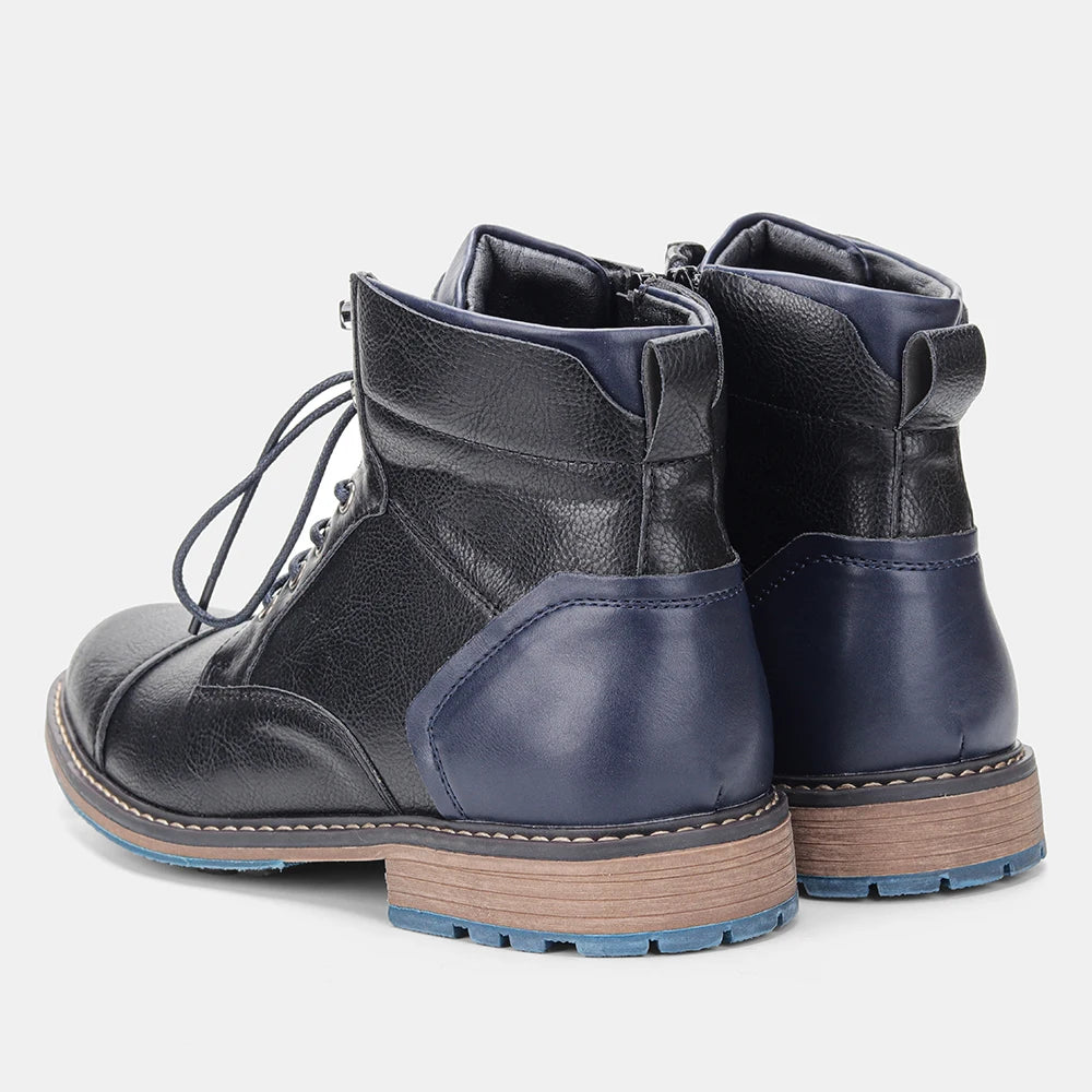 Classical Men Boots 2026 Fashion Comfortable Spring Leather Boots with Zipper