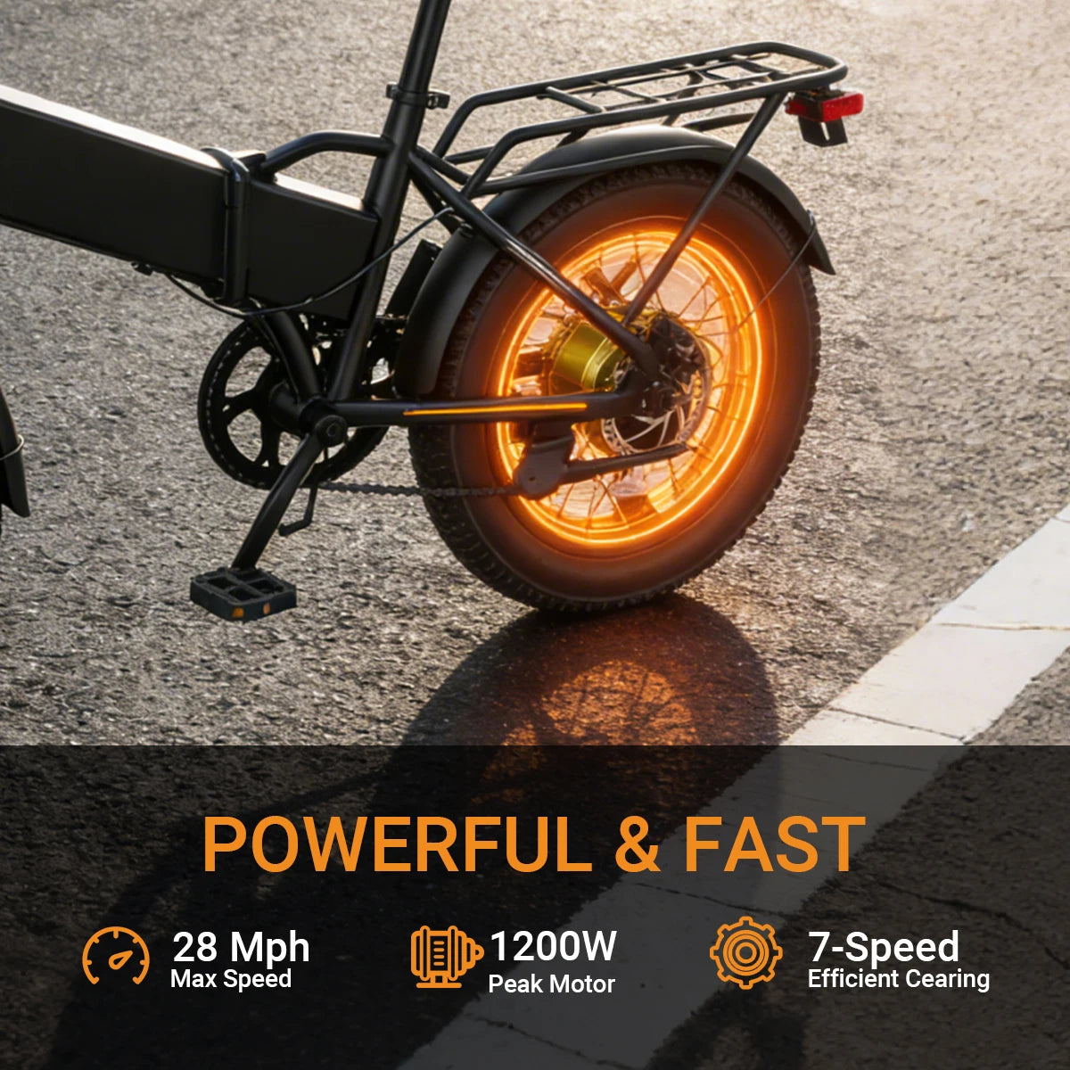 【1 Year Warranty】DYU A20 Electric Bike 28MPH Speed 20*3.0 Tire 48V10.4AH Battery Foldable 1200W Peak Motor Urban Commuter Ebike