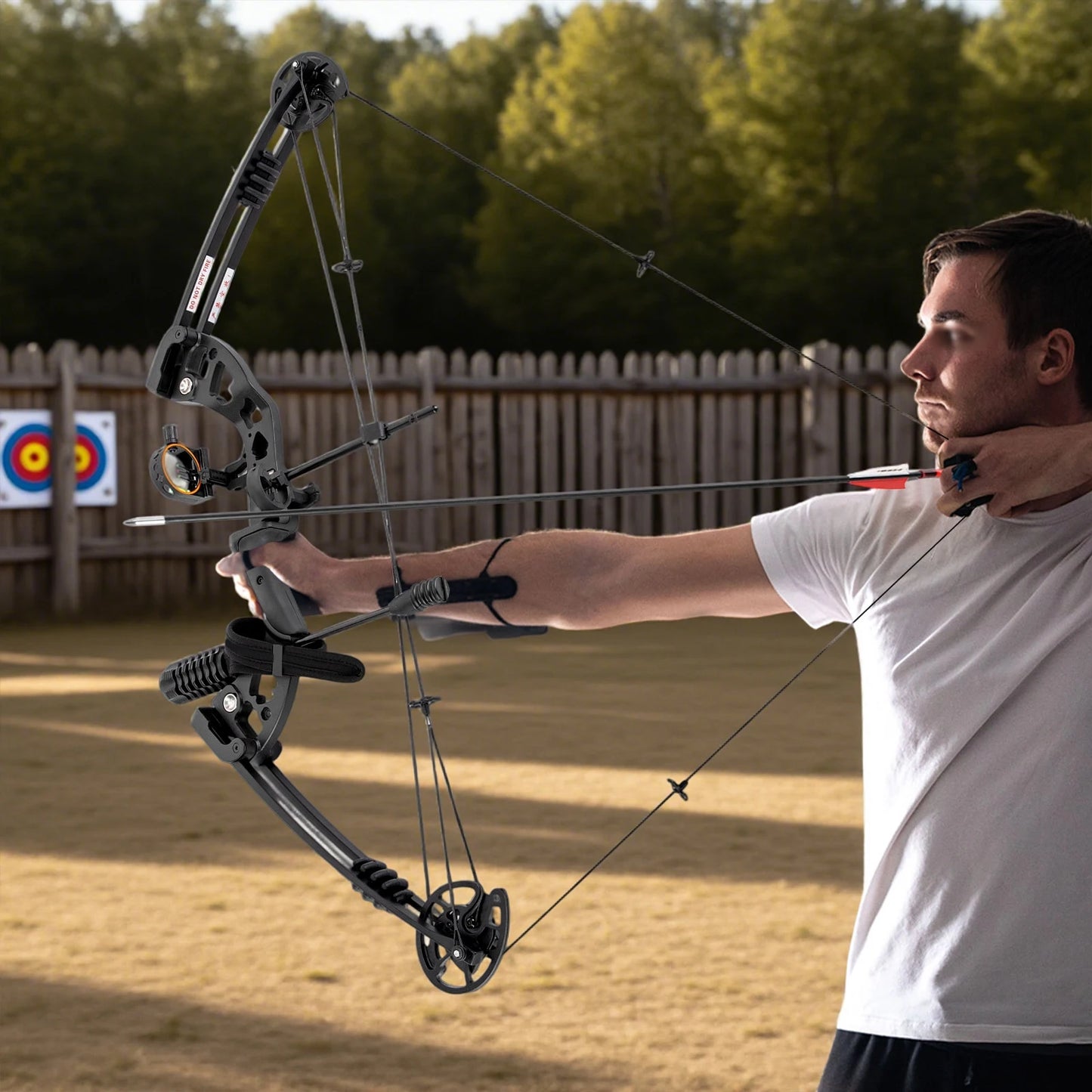 Right Hand Compound Bow Archery Arrows Set Hunting Bow with Draw Length 24-29.5' Draw Weight 30-55 Lbs 310 Fps