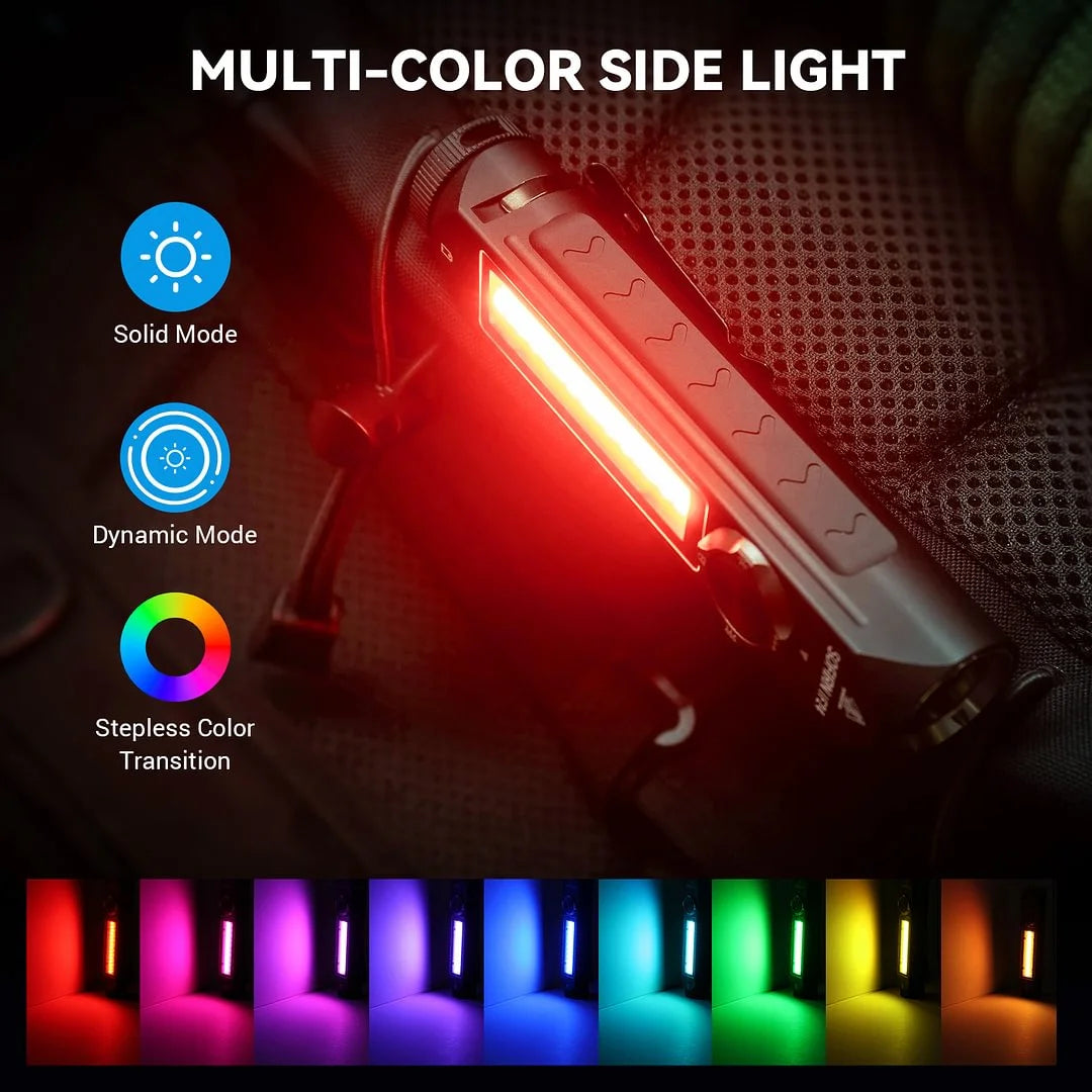Clearance SOFIRN IF24 RGB Powerful 2000Lm Flashlight 18650 Rechargeable Rotary Switch Torch with Magnetic Tailcap for Outdoor