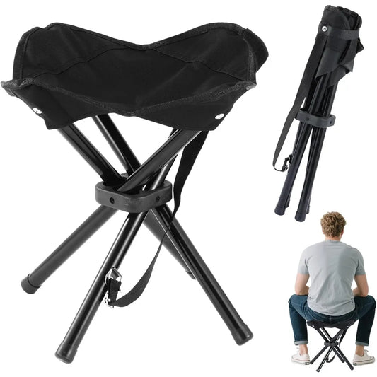Lightweight Folding Camping Stool 290 lbs Capacity for Travel Fishing Hiking Beach Garden Hunting