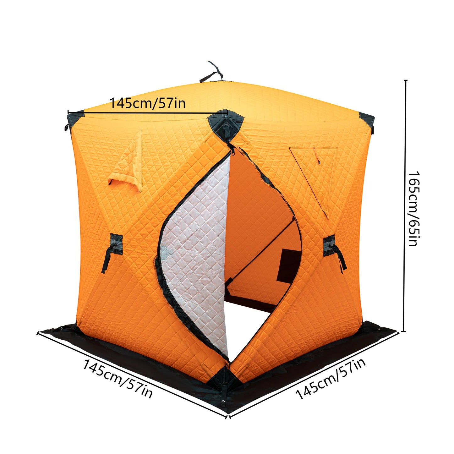 Bymaocar Ice Fishing Tent Dual Zipper Windproof