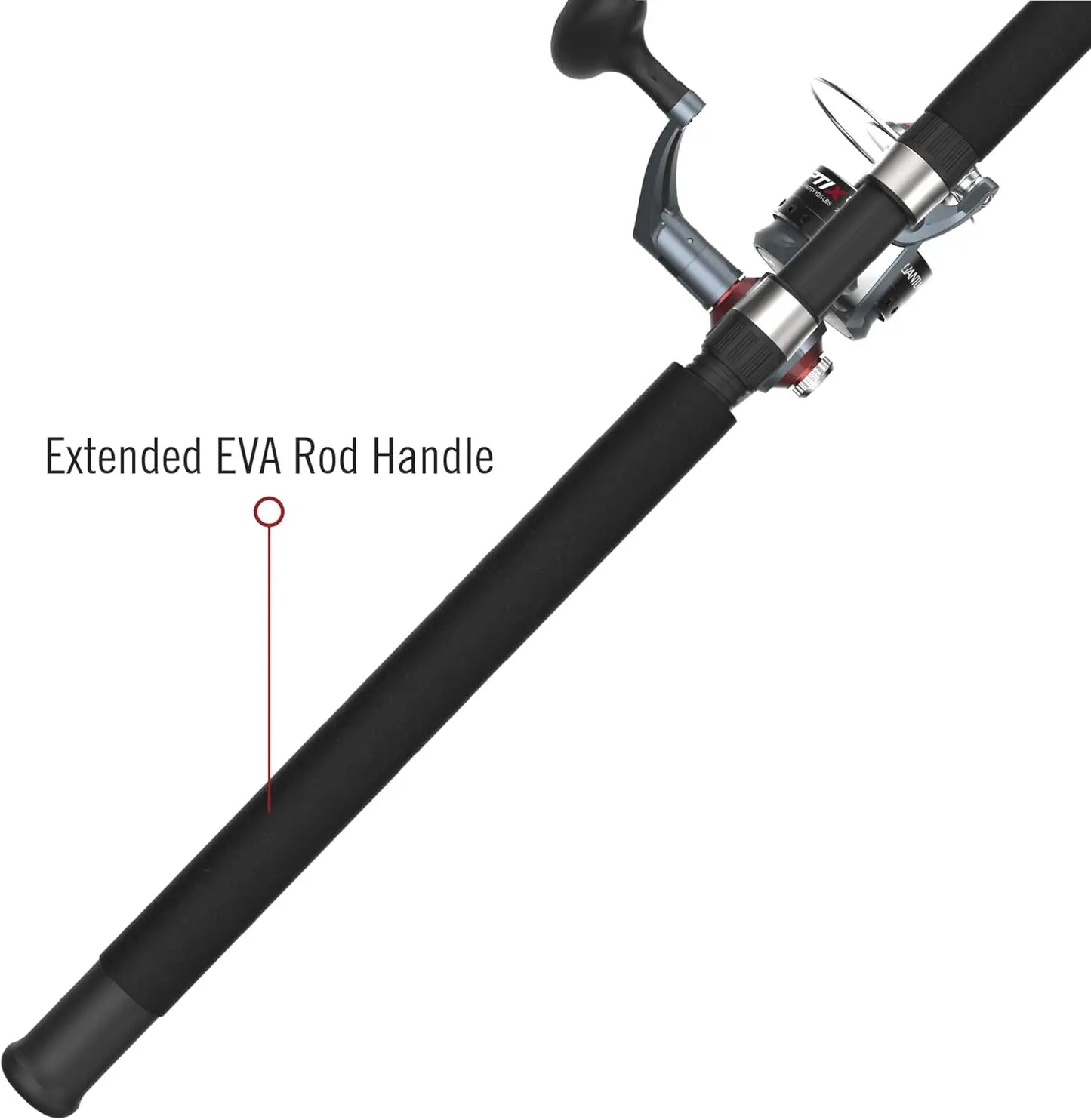 Optix Fiberglass Spinning Reel And Two Piece Fishing Rod Combo